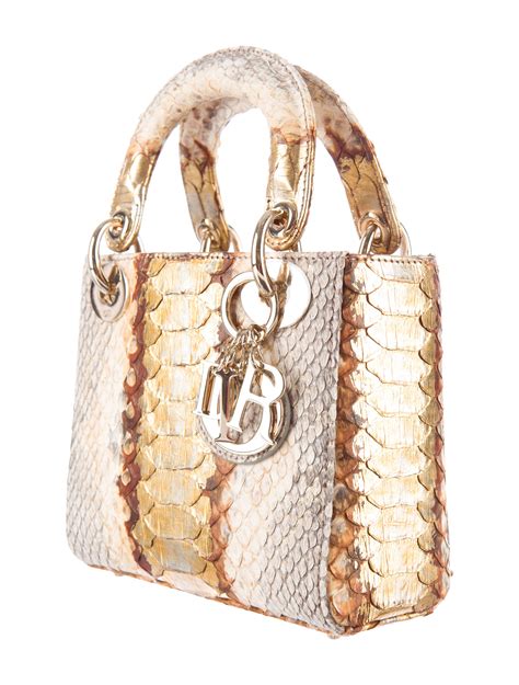 mini lady dior python|Dior handbags.